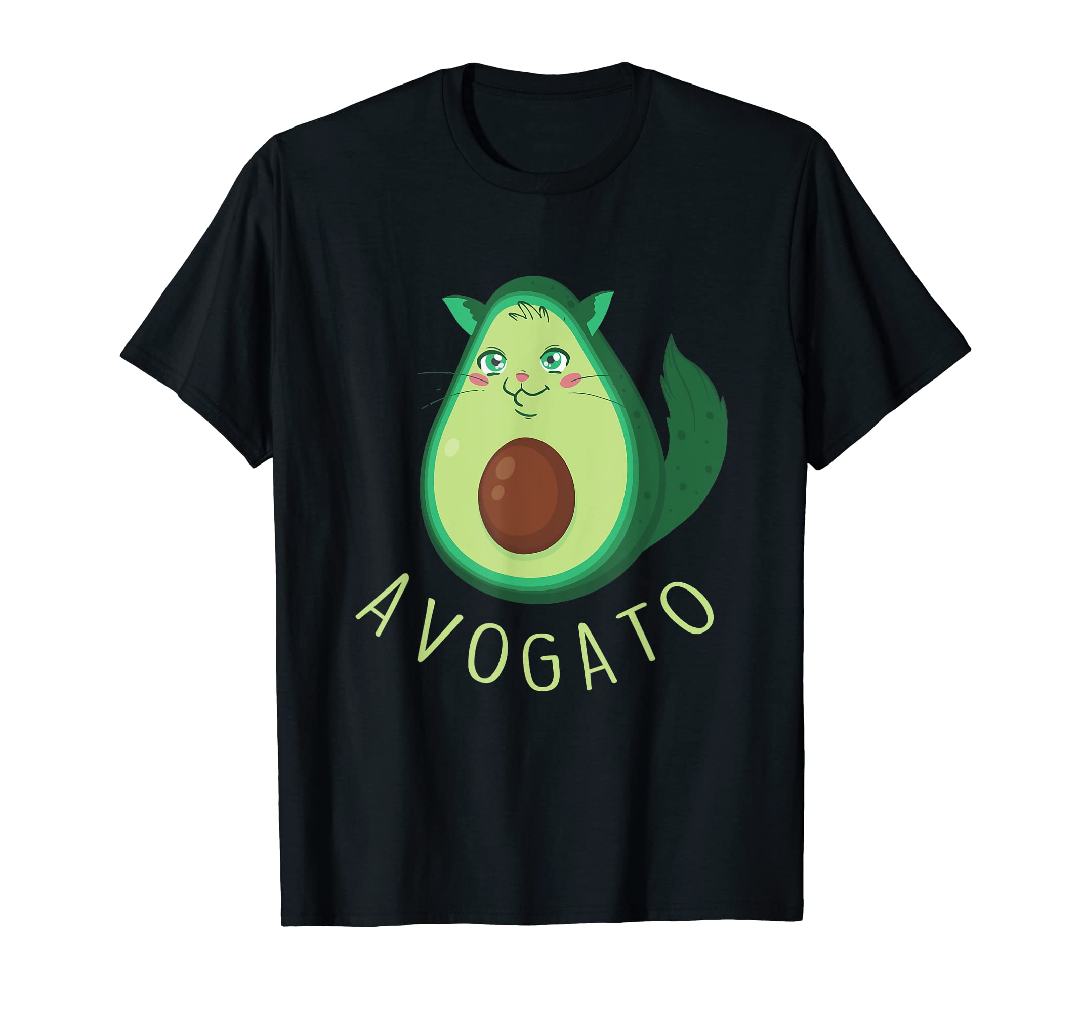 Cute Avogato Cat Avocado Half with Seed T-Shirt