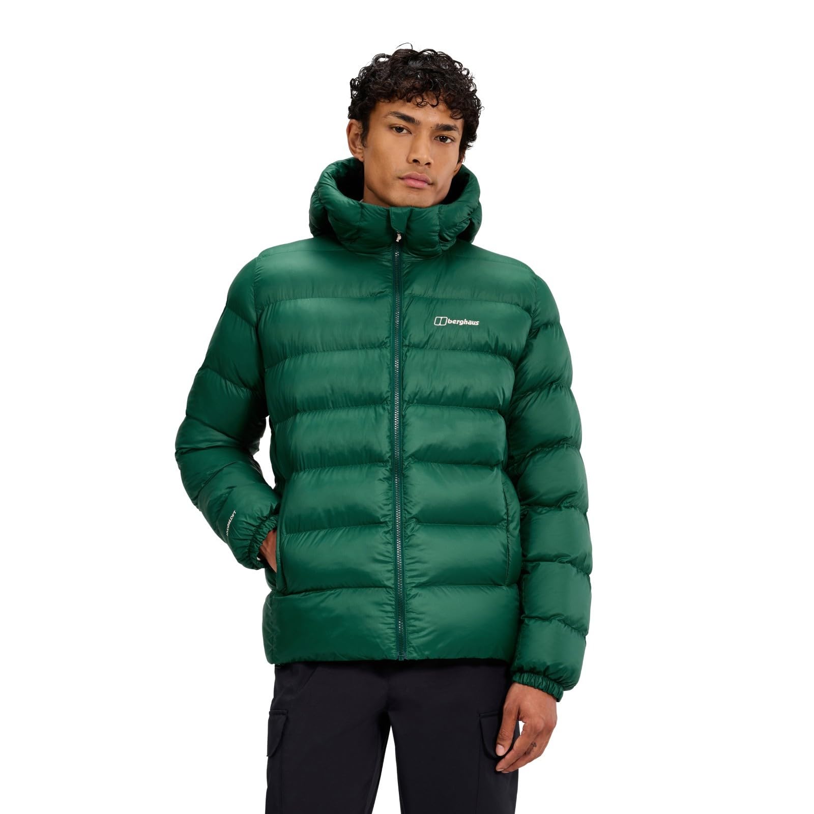 Berghaus Men's Ewden Insulated Extra Warmth Big Baffle Winter Padded Jacket | Hydroloft Insulation | Adjustable Insulated Jacket, Green, L