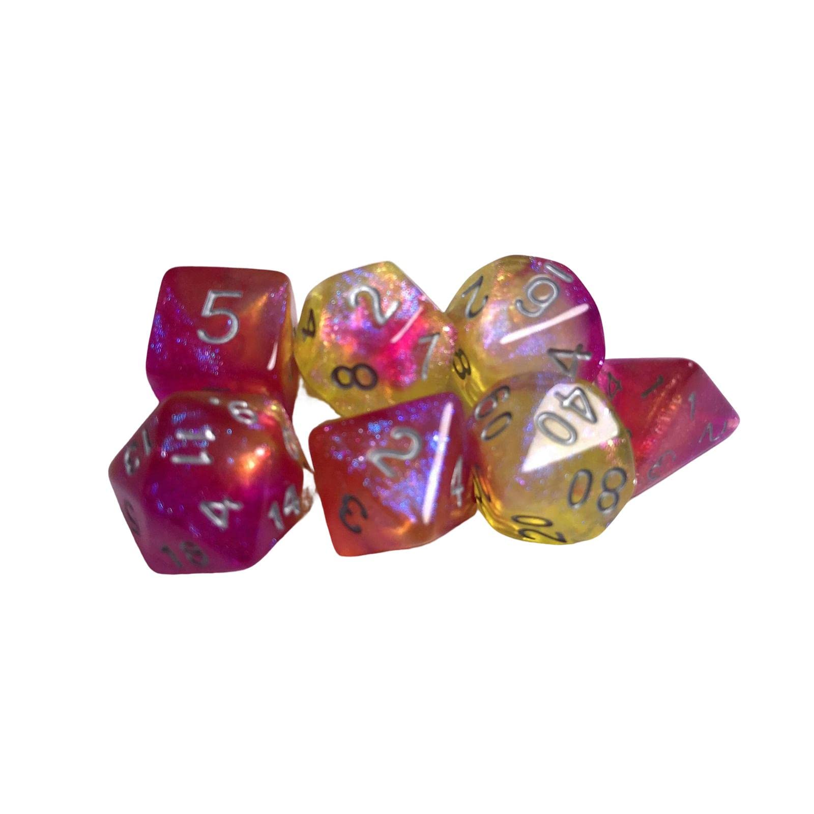 Lot de 10 dés polyédriques - 7 dés RPG pour apprendre les mathématiques - Style D