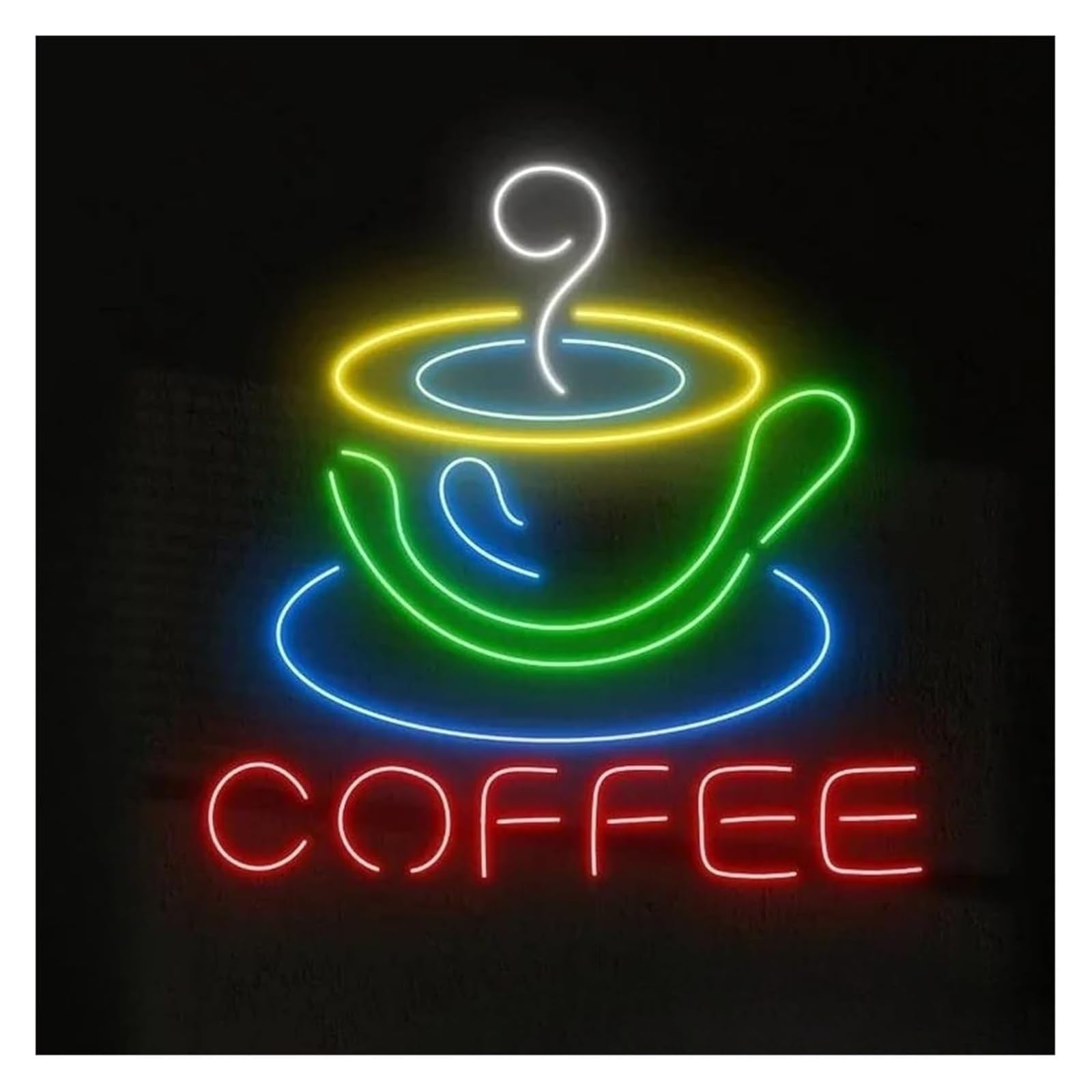 Lampe Néon Pour enseigne au néon Café avec tasse lumineuse pour club Bureau Hôtel Magasin Mariage