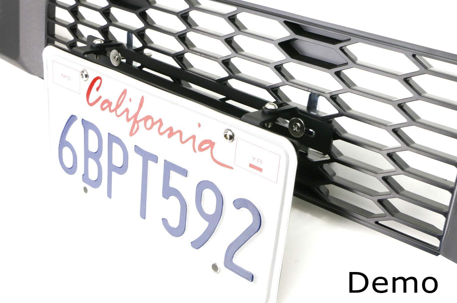iJDMTOY Full Metal Lower Grille Mesh Anchor-Lock License Plate Mounting Bracket Relocation Kit Compatible with 2012-2017 Gen9 Honda Accord