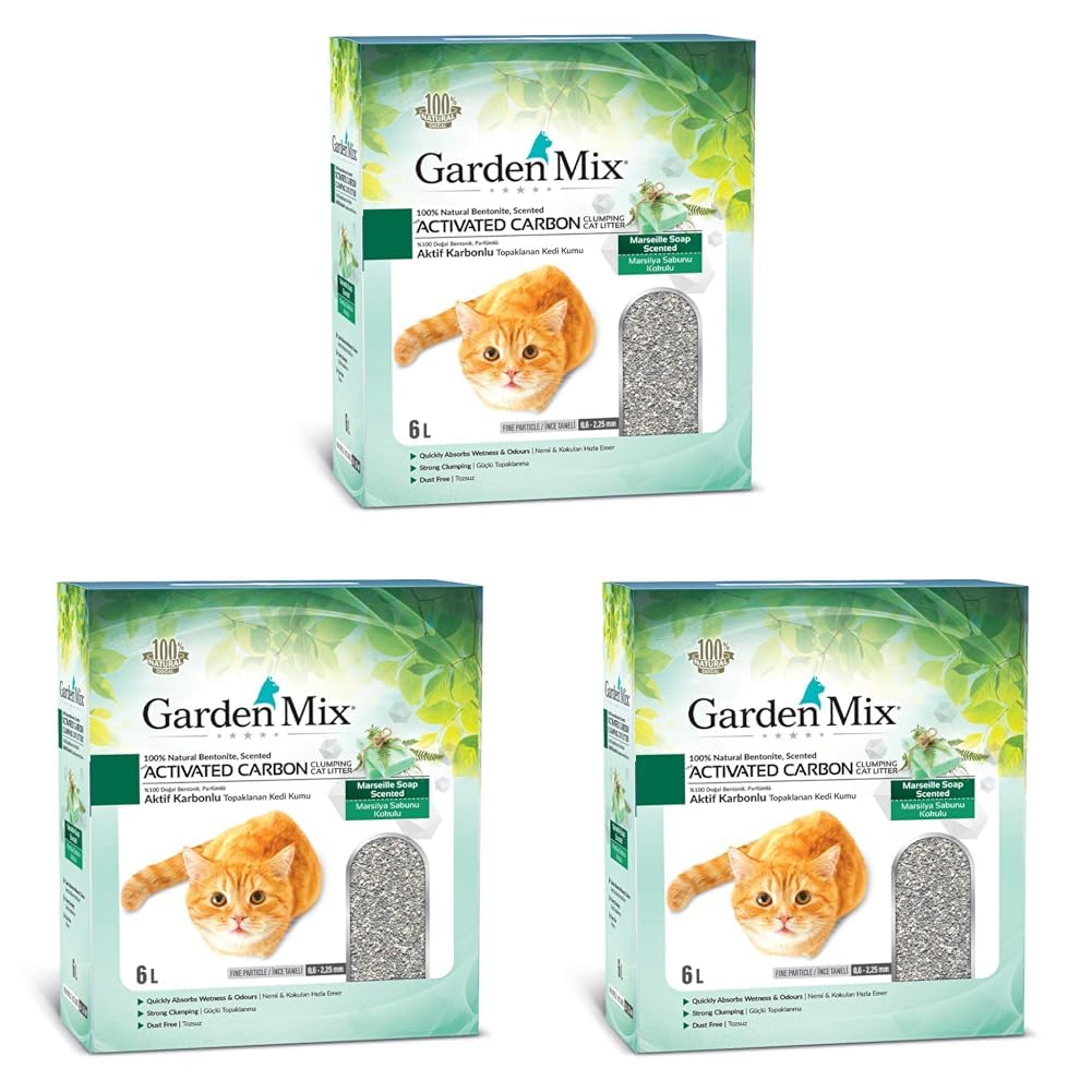 Gardenmix Bentonit Aktif Karbon Marsilya Sabunu 6 L (3 paketi)