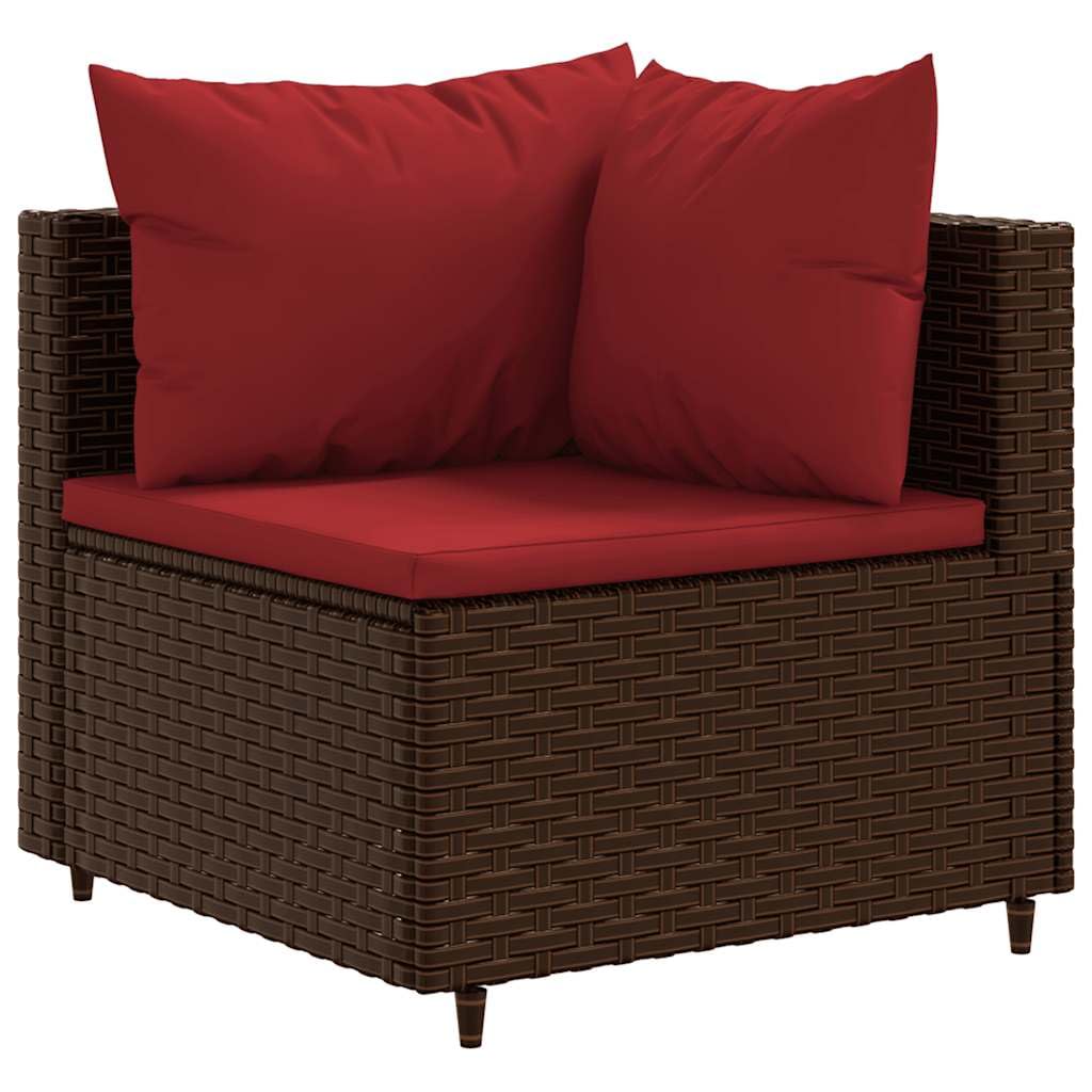 vidaXL 6-cz zestaw wypoczynkowy do ogrodu, poduszki, brązowy rattan PE, sofa do ogrodu, wypoczynek ogrodowy, meble wypoczynkowe do ogrodu