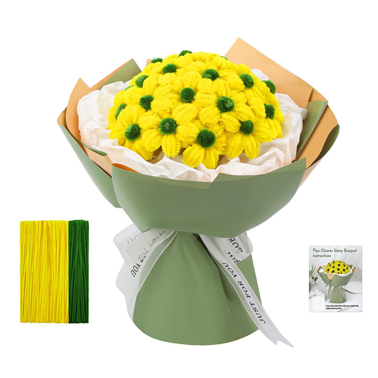 Kalttoy Pipe Cleaners Flower Set Pipe Cleaners Flower Making Kits Bouquet Kits Pipecleaners Craft Craft Supplies Pipecleaners