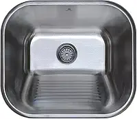 Tanque Para Lavanderia de Aço Inoxidável Escovado Com Ralo