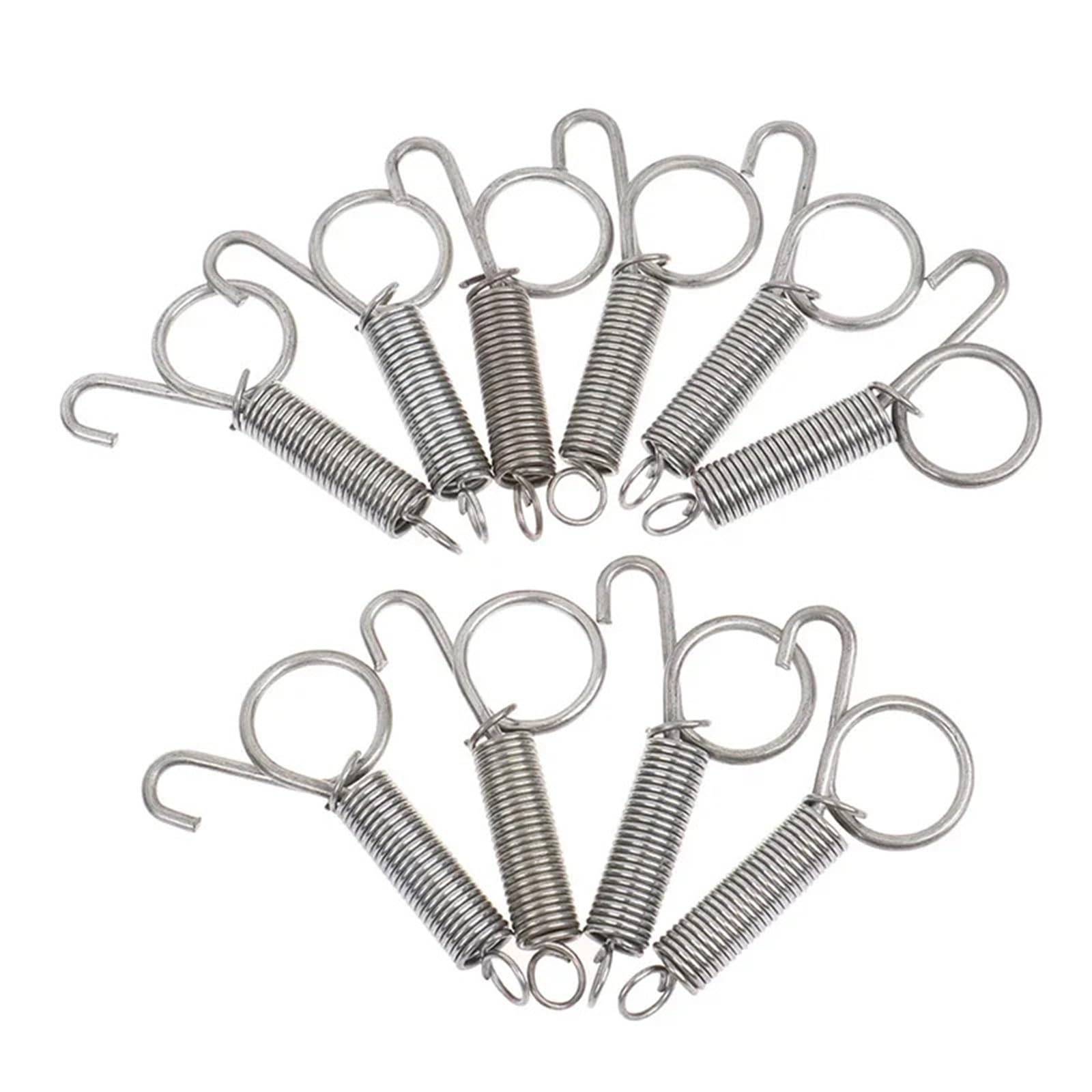 Maryear 50Pcs Wire Cage Clips Multipurpose Spring Animal Cage Latches Lock Rabbit Door Tension With Hook(50Pcs)
