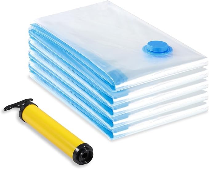 Sacchetti Sottovuoto Vestiti 12 Pezzi - 6L E 6S Con Pompa Elettrica, Riutilizzabili - Foto 6