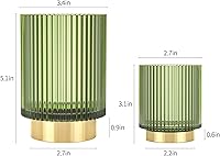 Vista 5 de CANITORON Makeup Brush Holder,2 Pack Glass Makeup Brush Holder Organizer Store Cosmetic Tools,Eyeliner,Storage Organizer for Vanity,Bathroom and