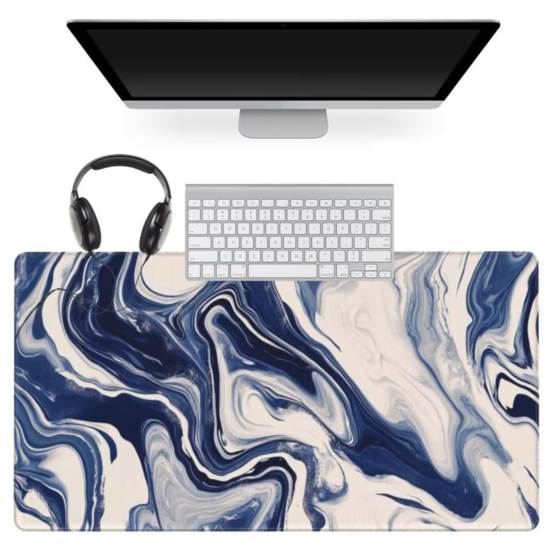 Alfombrilla Ratón XXL 1000 x 500 mm,Minimalista Alfombrilla de Ratón con Base de Goma Antideslizante,Alfombrilla Escritorio Impermeable Alfombrilla Ratón Gaming Desk Mat,Alfombrilla Ratón Mármol qw209