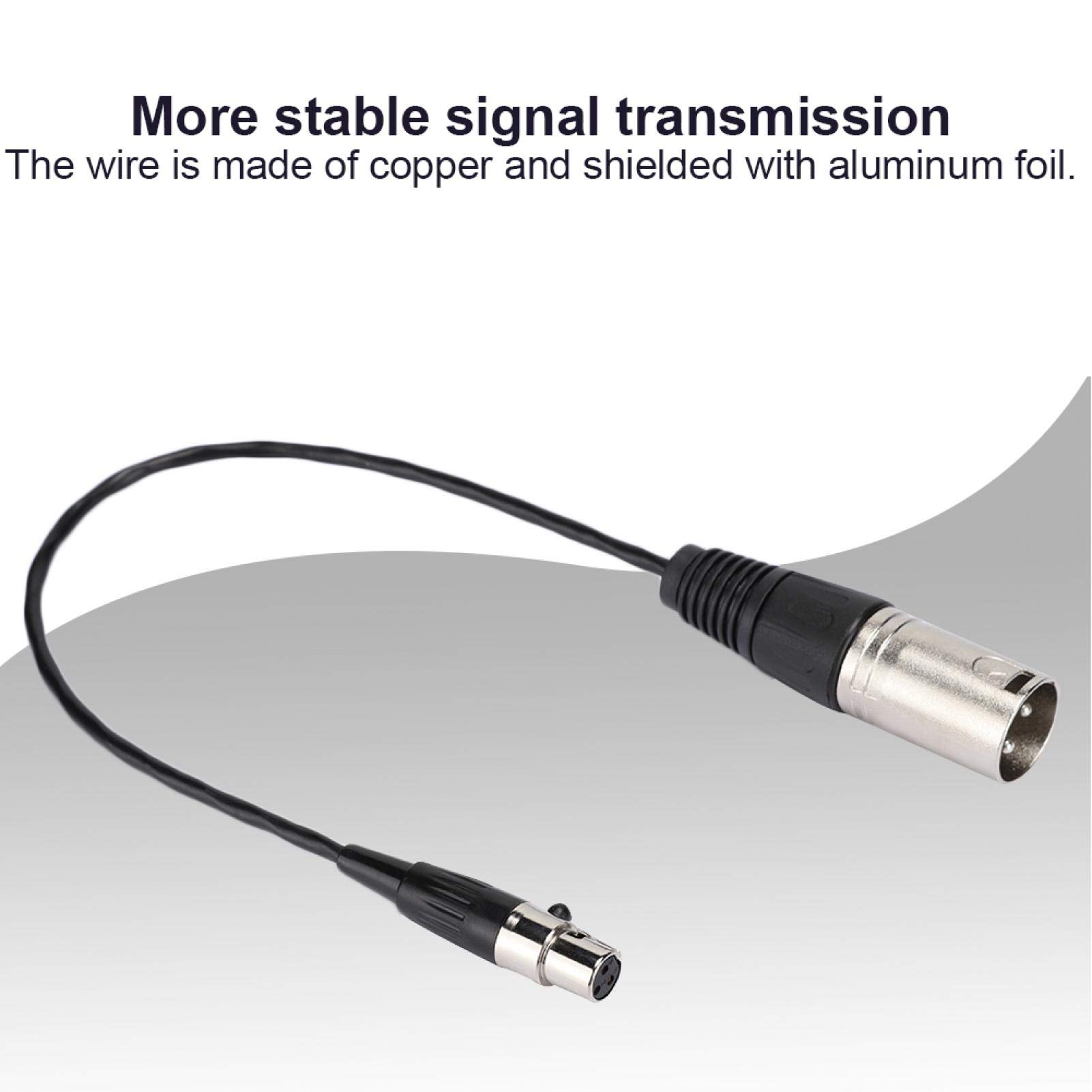 Câble Audio Mini XLR 3 Broches Femelle Vers XLR 3 Broches Mâle – 30 Cm, Blindé Cuivre, Pour Micro Caméra Et Appareils Pro