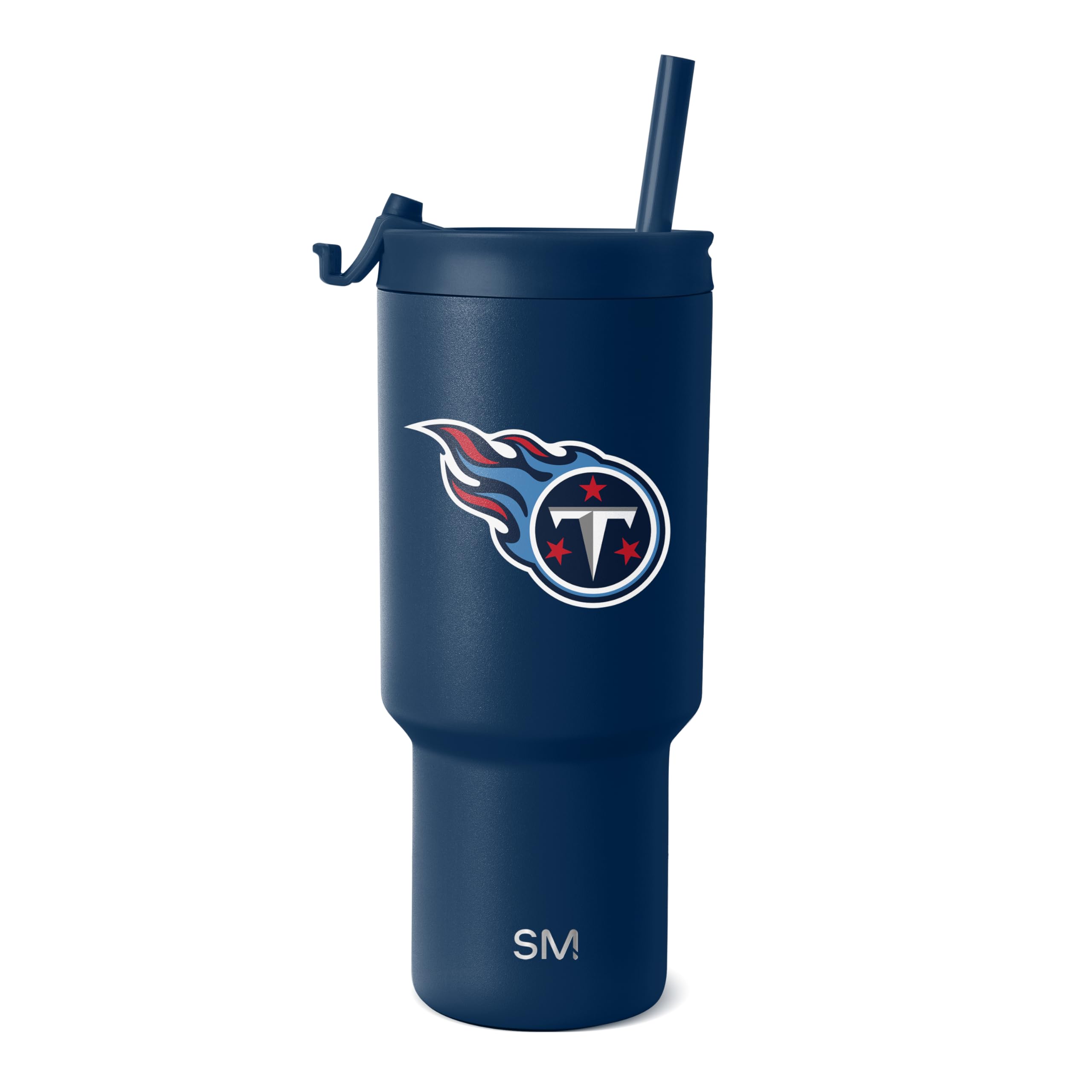 Simple Modern Officially Licensed NFL Tennessee Titans 30 oz Tumbler with Flip Lid and Straws | Insulated Cup Stainless Steel | Gifts for Men Women | Trek Collection | Tennessee Titans