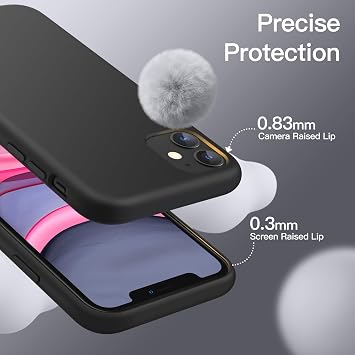 JETech Silicone Case for iPhone 11, Black