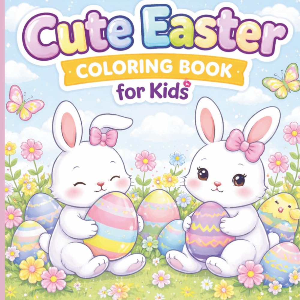 Cute Easter Coloring Book for Kids