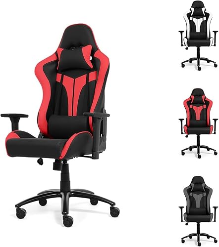 CAPHAUS Silla para juegos de grado comercial, cilindro mejorado y reposabrazos 3D, Silla ergonómica de videojuegos, Silla de oficina de altura