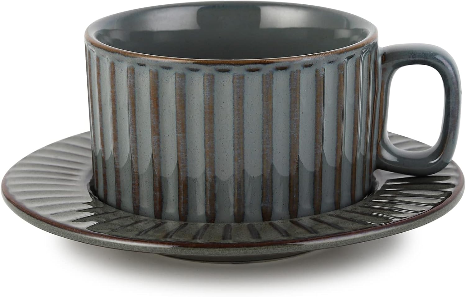 CranEden Coffee Mug Saucer Set Handmade Unique Stackable