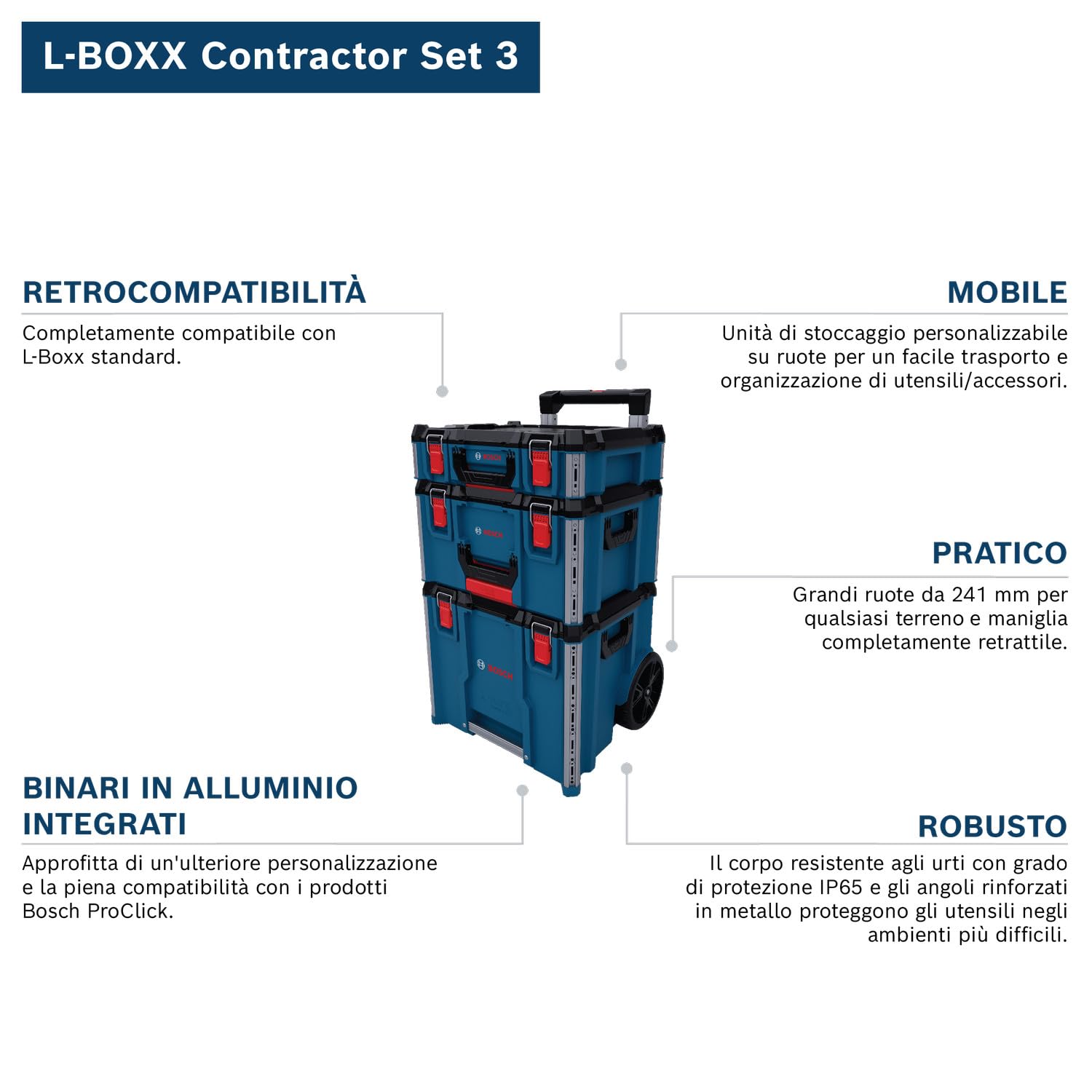 Bosch Professional Set 3 L-BOXX Contractor (incl. vassoio aperto)