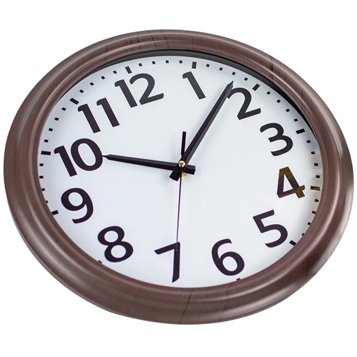 Horloge murale silencieuse POPETPOP à grands chiffres rétro pour un confort visuel