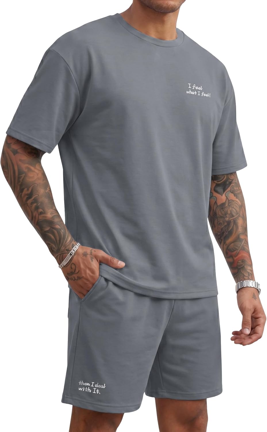 Opomelo Mens Short Sets 2 Piece Outfits Fashion Summer Tracksuits Casual Shirt and Shorts Set Daily Loungewear Outfits
