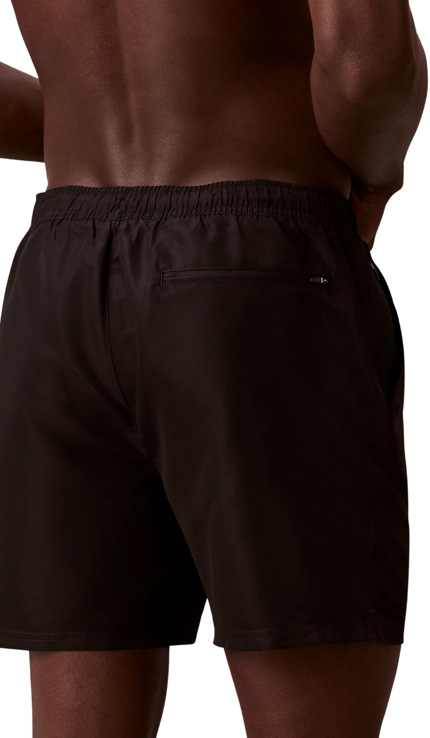 Calvin Klein Męskie średnie spodnie kąpielowe ze sznurkiem LV00N61047, czarne (czarne), L