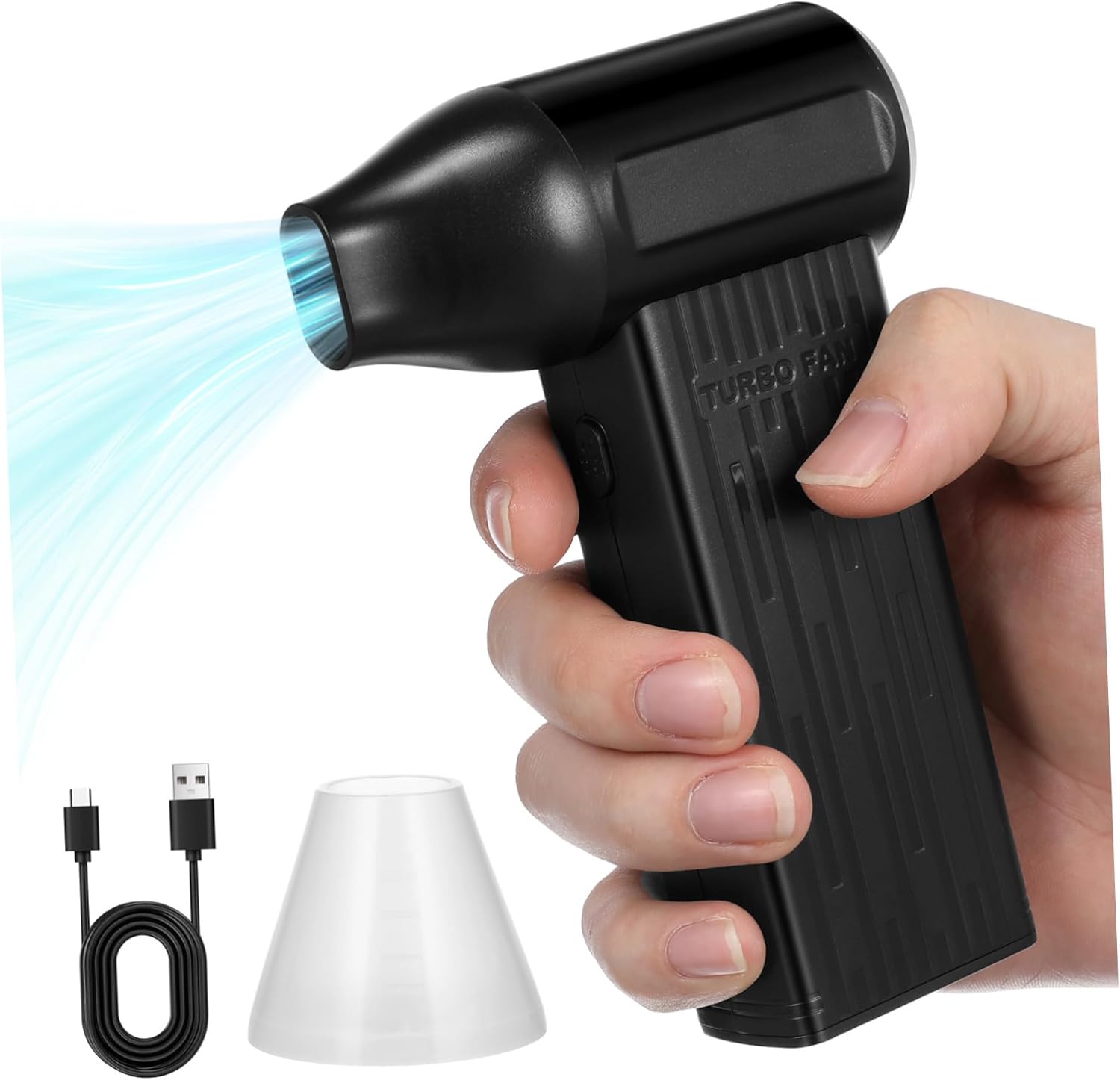 Holibanna Soplador Eléctrico Portátil Multiusos para Secado de Coches y Limpieza Secador de Aire con Batería de Alta Capacidad y Diseño Silencioso para Uso Coche y Casa