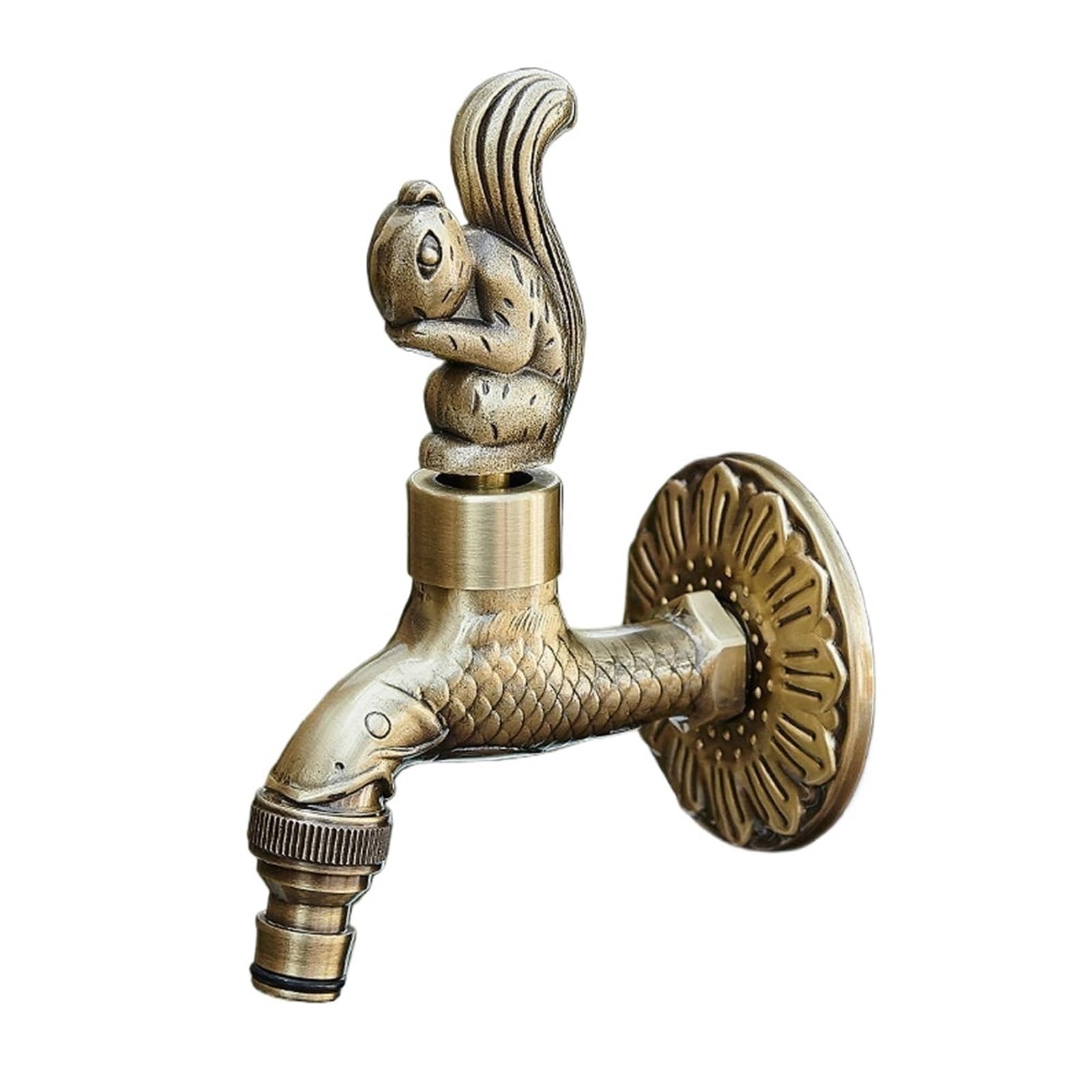 Zrhwspd Model 8 Outside Garden Tap Carved Bibcock Brass Faucet Copper Outdoor Garden Taps For Washing Machine Luxury Toilet Mop