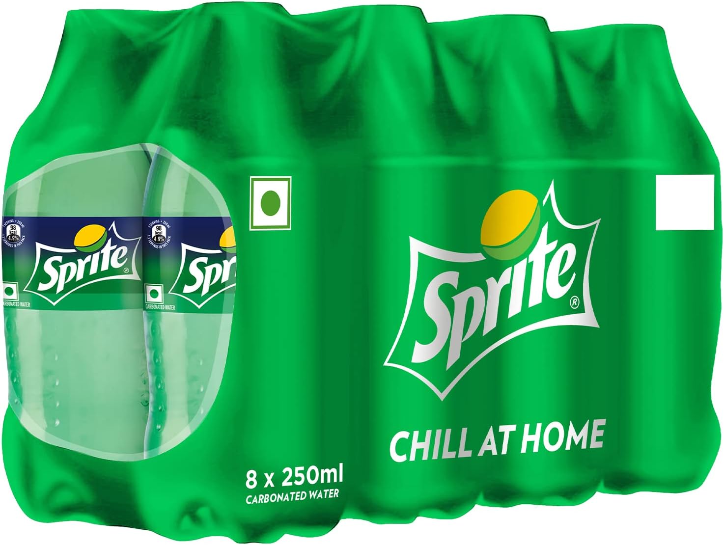 Lemon-Lime Flavoured Cold Drink | Refreshing Taste | Clear Soft Drink with No Added Colours | Recyclable PET Bottle, 250 ml (Pack of 8)