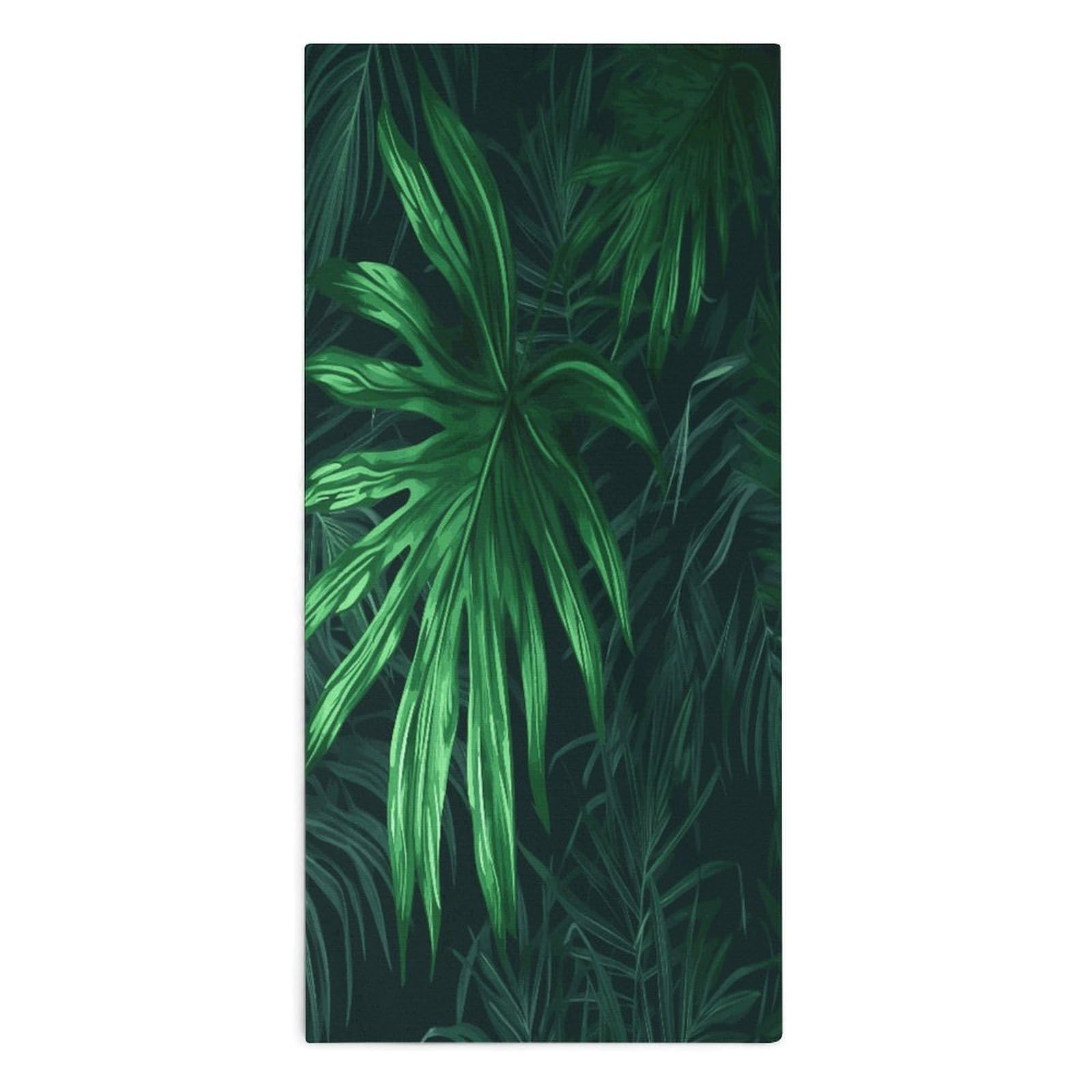 Btcowzrv Style Green Tropical Jungle Plant Bath Towel Beach Towels Shower Towel