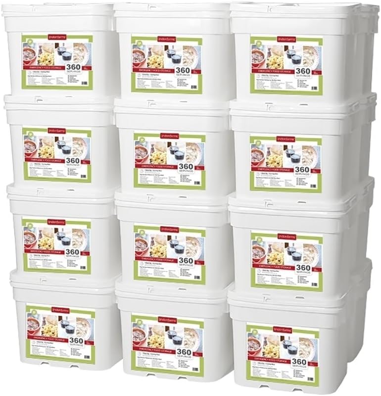 Lindon Farms 360 Serving Food Snack Meal Earthquake Evacuation Disaster Preparedness Longterm Food Storage Bucket Set Of 24