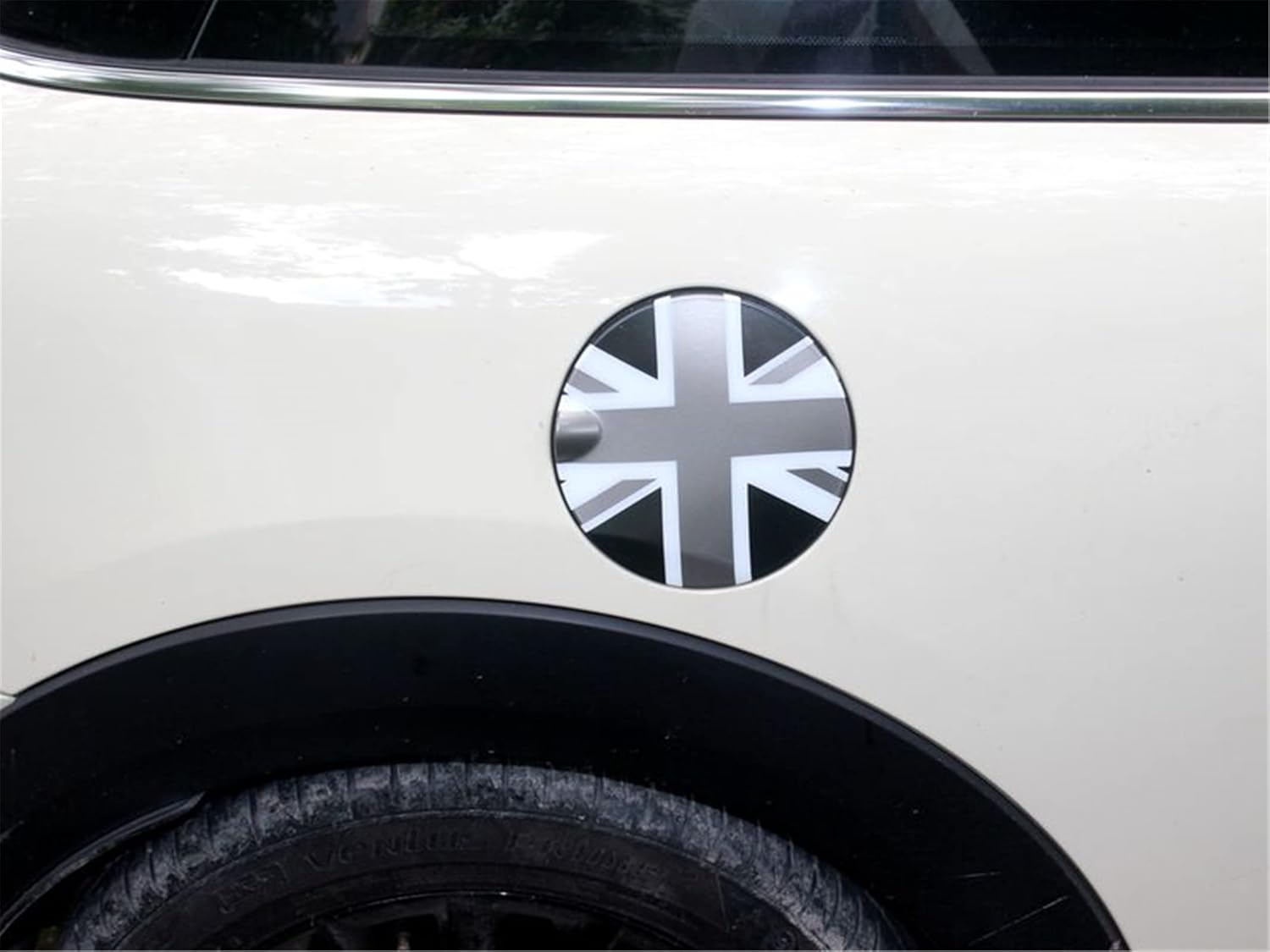 ABS Fuel Tank Gas Cap Cover Trim for Mini Cooper Hardtop Hatchback Covertible Countryman Clubman (Gray Jack,R55 R56 1.5T 1.6T)