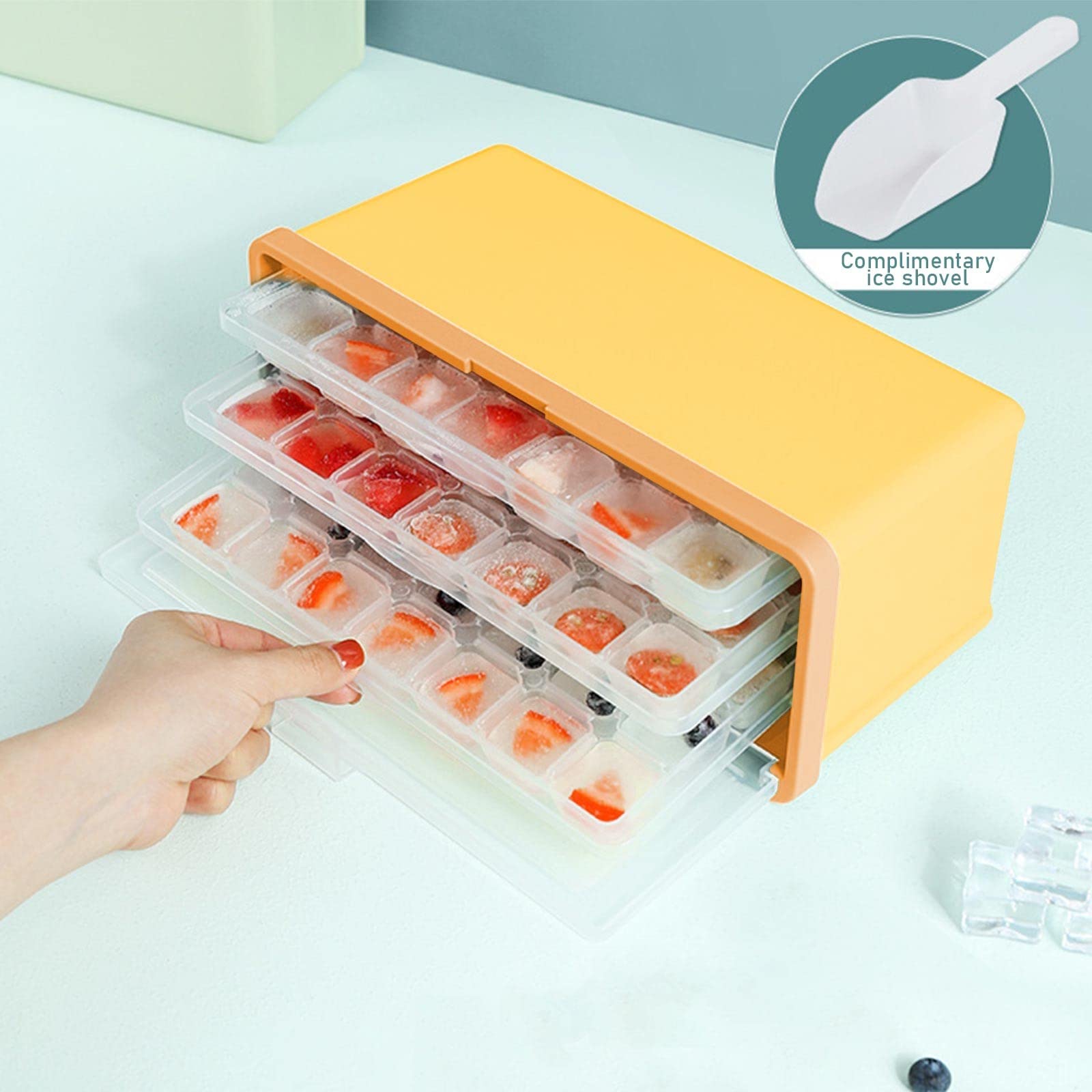 Produktbild von COLLBATH 6-teiliges Eisschaufel-Set – Aus PP, Weiß, Spülmaschinengeeignet, Mit Gittergriff – Ideal Für Eis, Mehl, Reis & Snacks
