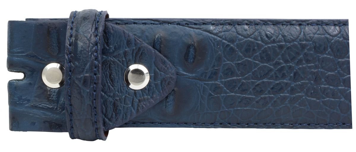 BELTINGER Gürtel mit Krokoprägung ohne Schnalle 4 cm | Leder-Gürtel für Damen Herren 40mm Kroko-Optik | Kroko-Muster