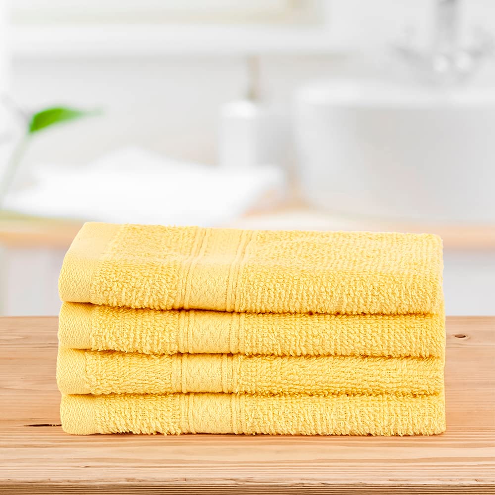 Layers Firenze 100% Cotton 410 GSM Face Towel (Yellow)