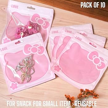 Amazon.com: Kitty Zipper Bag Kitty cute resealable zipper
