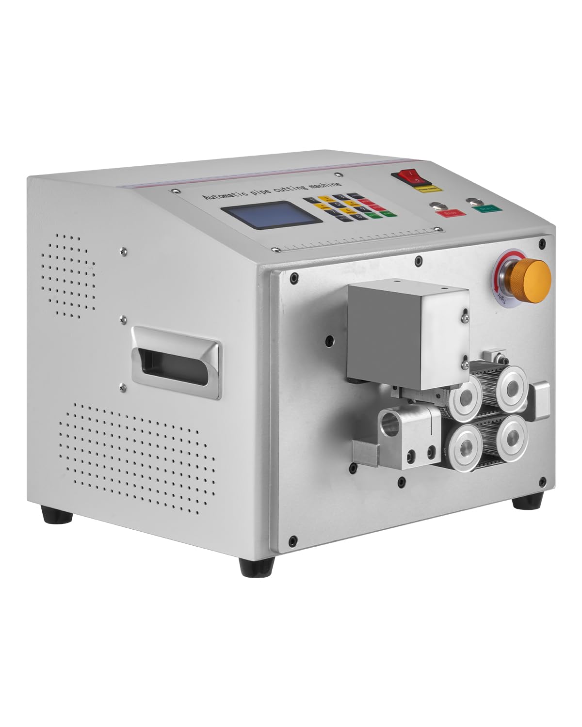 VEVOR Coupe-​tube Thermorétractable Automatique, Machine de Découpe de Tubes avec Écran LCD, Diamètre de Coupe 1-​20 mm, Longueur de Coupe 0,​1-​99999,​9 mm, pour Découper Tubes en PVC, en PE, Silicone