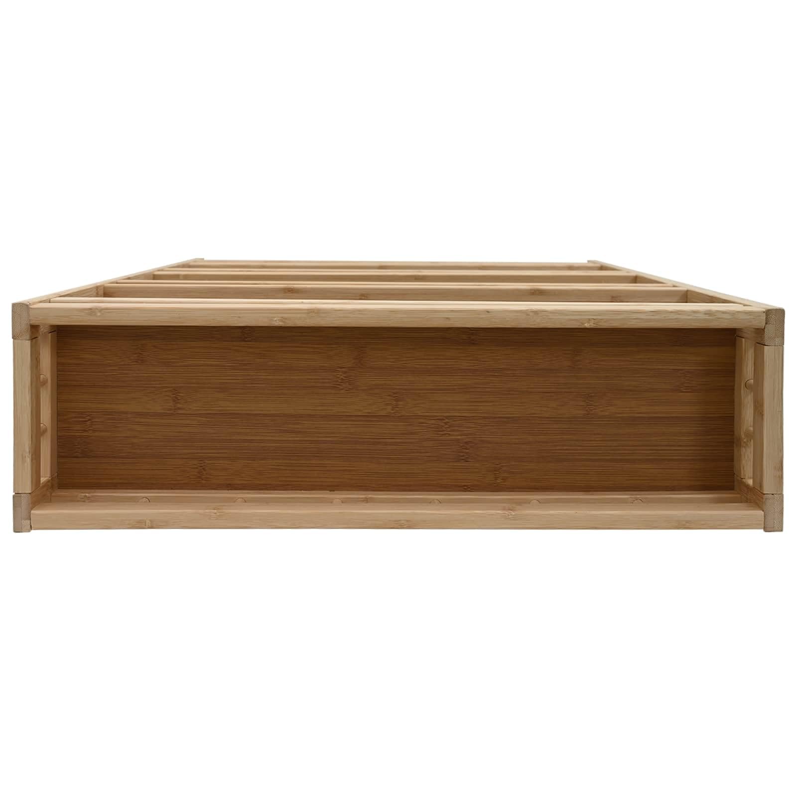 Carro de cocina de bambú 60 x 18 x 97 cm con ruedas