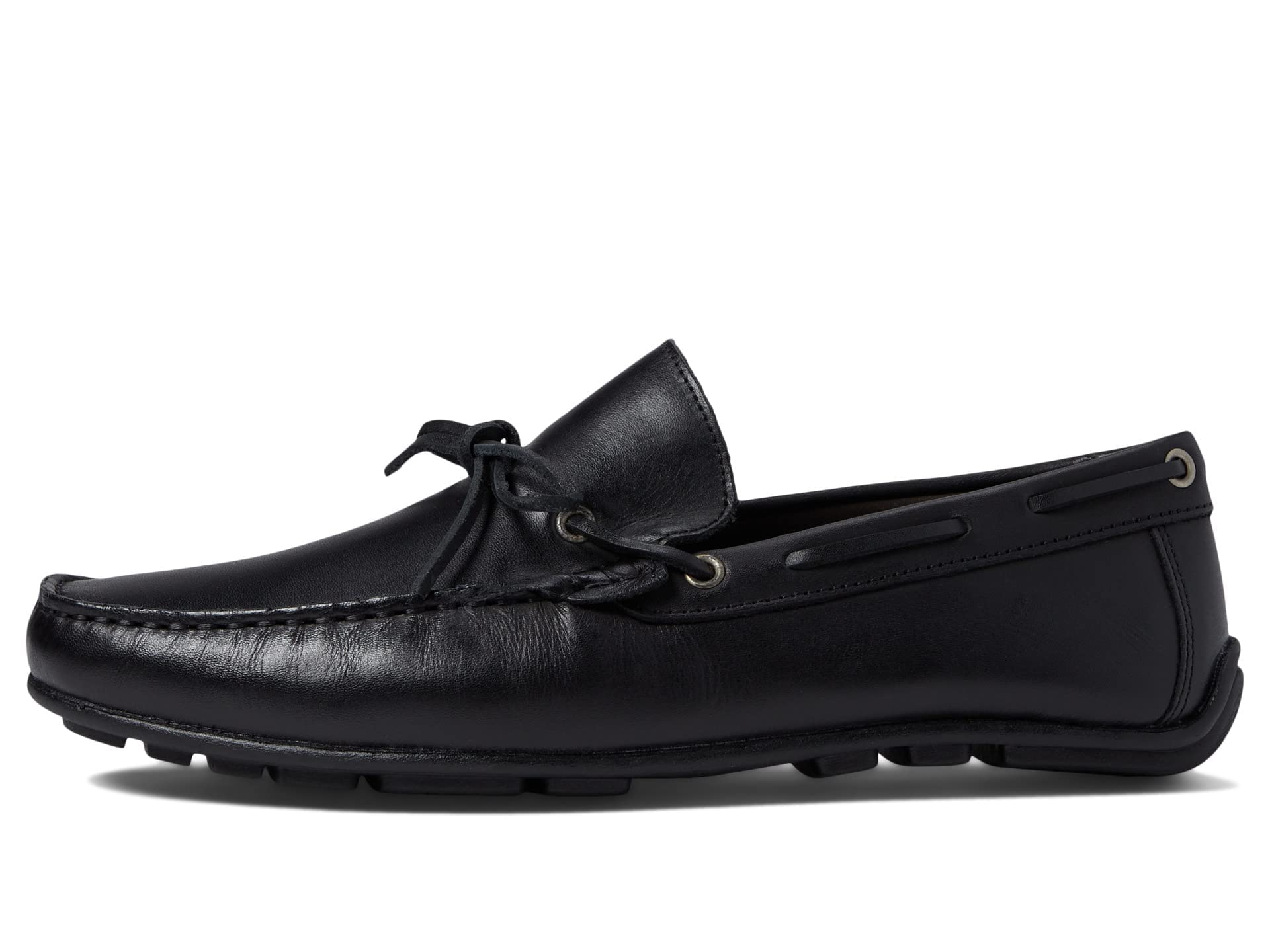 Men's Genuine Leather Casual Slip on Tie-Bow Loafers