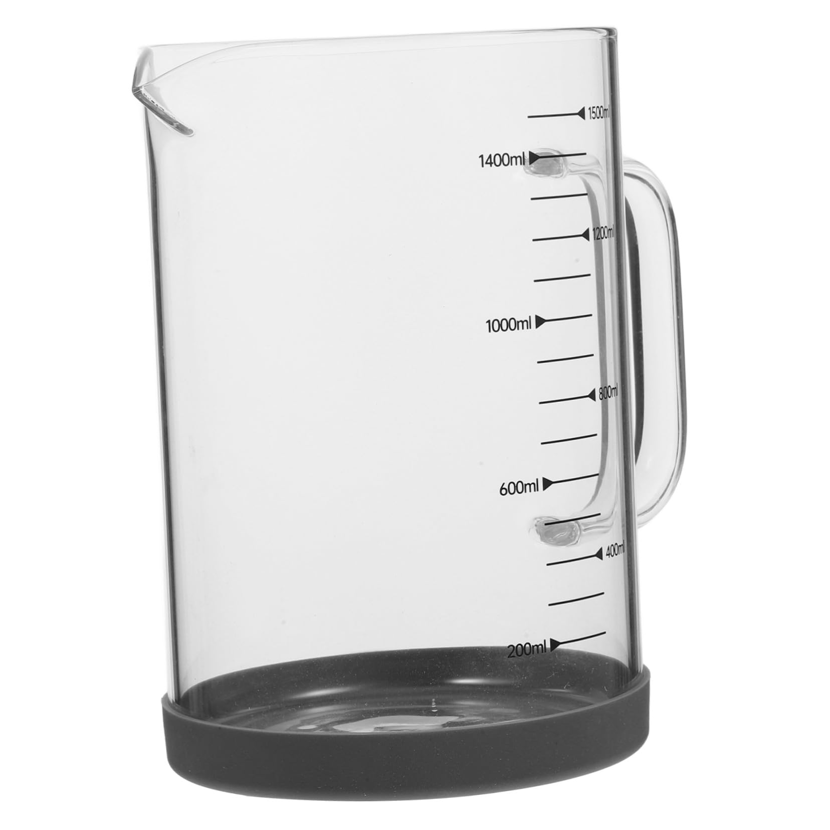 Glaskrug mit Henkel 1500ml Großer Espresso Messbecher aus Glas Leicht zu Reinigen für Selbstgemacht Getränke und Büroeinsatz