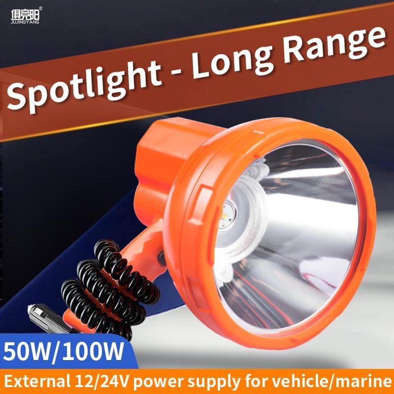 High-Power LED Strong Light Long-Range fire Patrol Handheld searchlight (55)