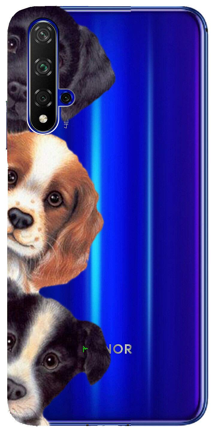 Mixroom - Cover Custodia Case In TPU Silicone Morbida Sfondo Trasparente Per Huawei Nova 5T Fantasia Cuccioli Di Cane T507