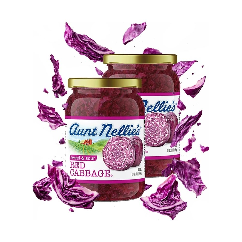 Sweet & Sour Red Cabbage 16 Ounce (Pack of 2)