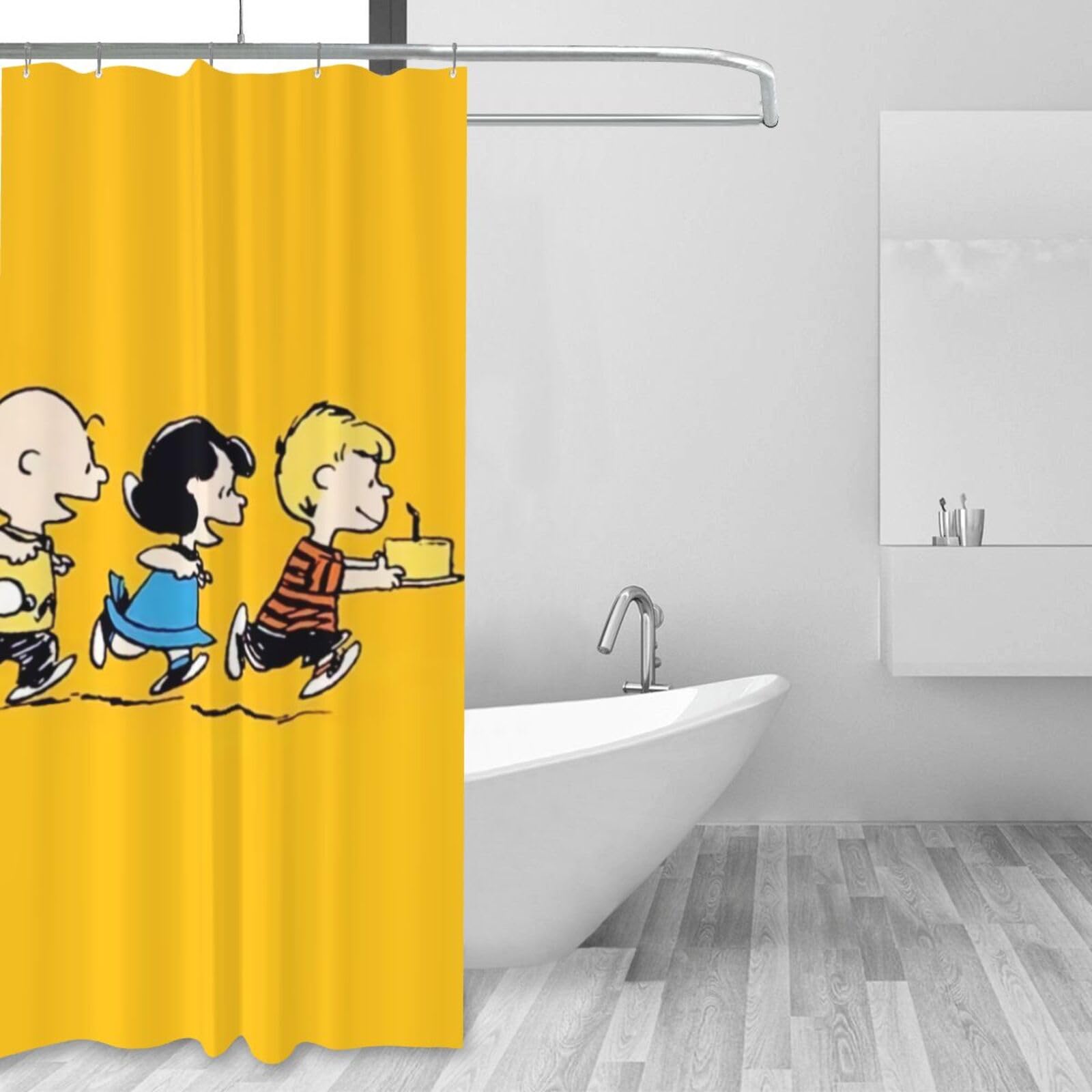 Amazon｜シャワーカーテン スヌーピー Snoopy おしゃれ 防水 防カビ