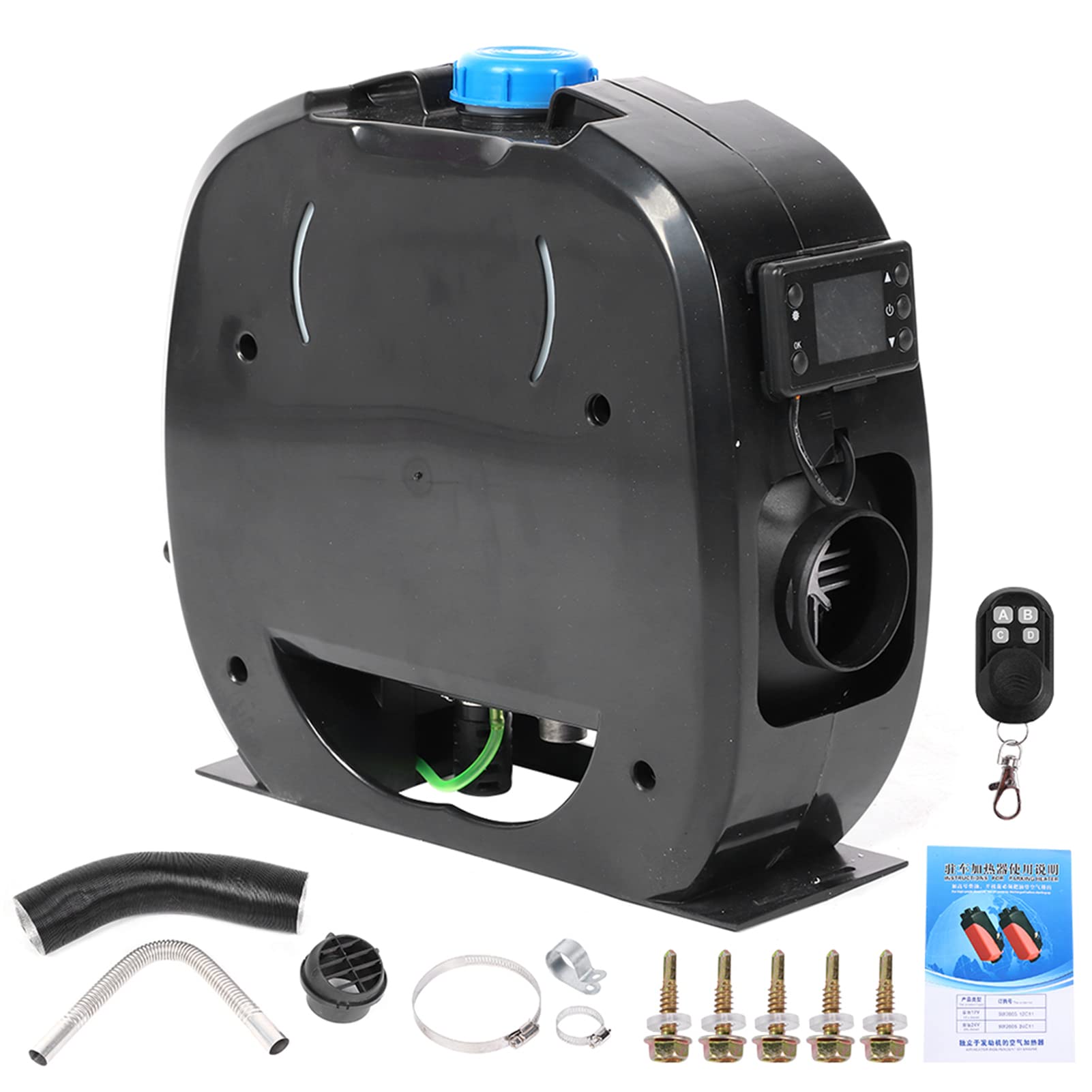 Standhezung, 12V 5KW Lufterhitzer standheizung Auto Heizung Lufterhitzer Dieselheizung mit Fernbedienung LCD Monitor für RV Boote LKW Wohnmobil Anhänger