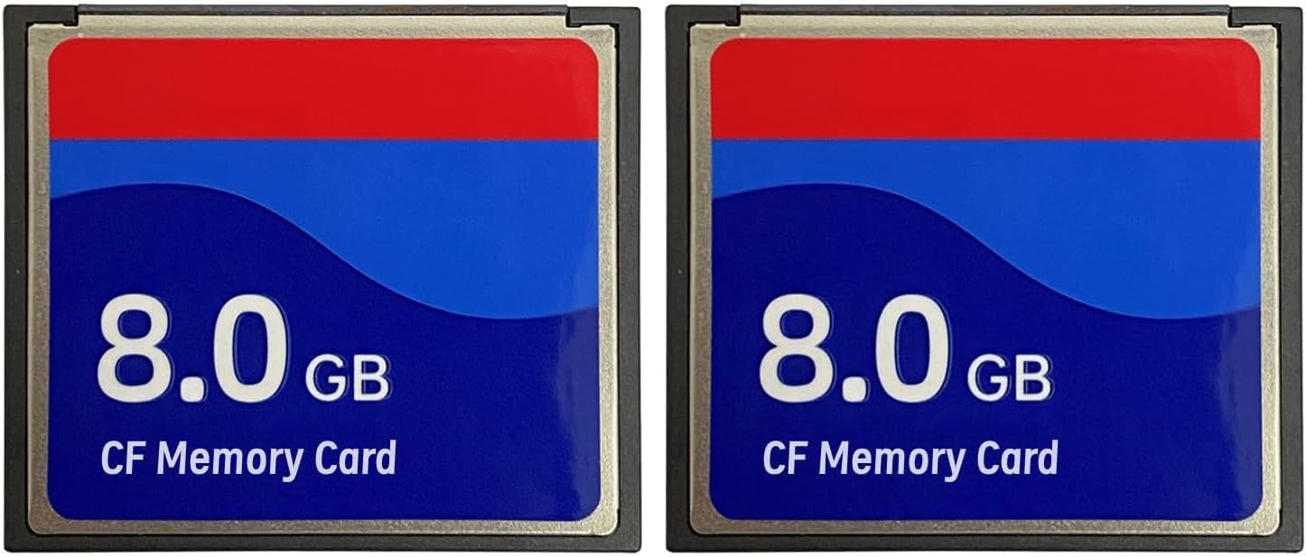 New 8GB CF Memory Card Type I 8.0 gb for DSLR Digital Camera CF Card Designed for Photographers (Pack of 2)