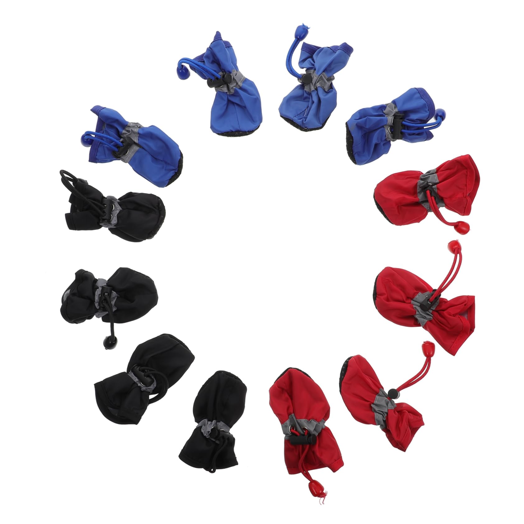 Happyyami Medium Dogs Dog Rain Boots Set Doggie Shoes Waterproof -Slip Easy to Clean