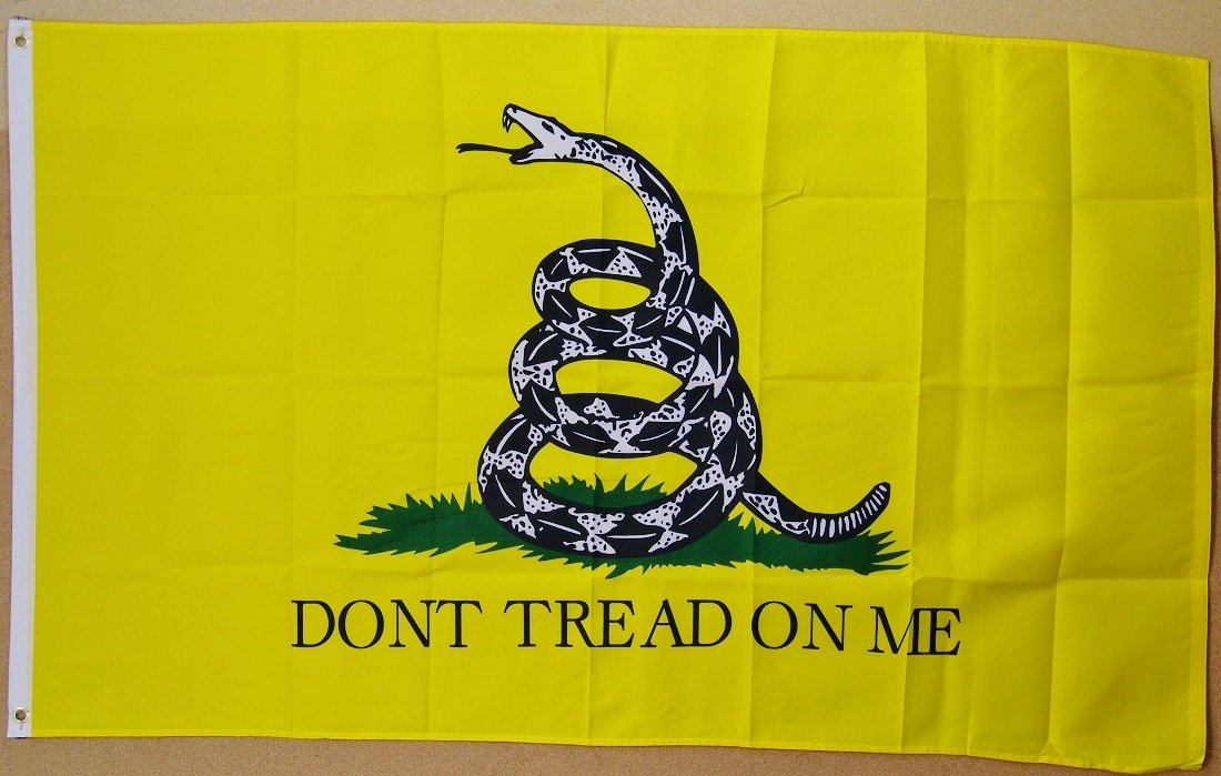 Gadsden Dont Tread On Me Flag 3' x 5' Gun Right Tea Party and Freedom Banner
