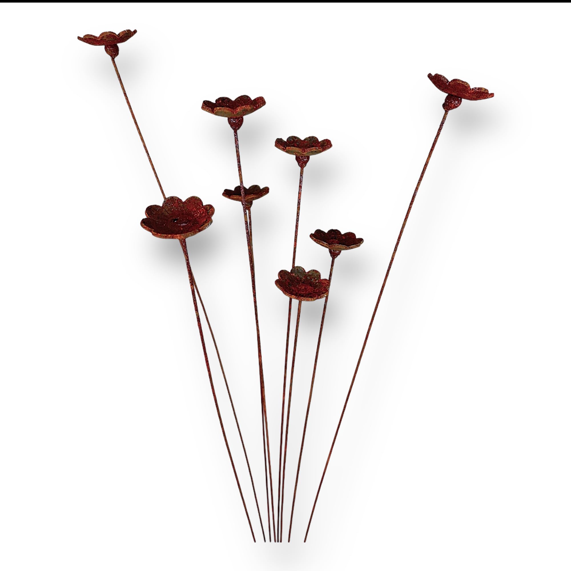 Crispe home & garden Gartenstecker Blumenstrauch 111 cm| wetterfest | Vollmetall in Edelrost | Gartendeko | Hochwertig und langlebig
