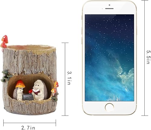 Miniatura 2 de Segreto Macetas creativas con agujeros de drenaje, jarrón de resina para decoración del hogar para suculentas, flores, cactus, decoración de