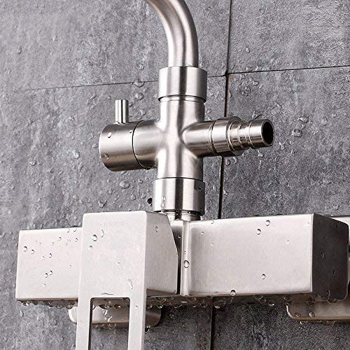 Grifo de cocina de acero inoxidable 304, fregona, piscina, lavabo, balcón, piscina de lavandería, pistola de pulverización fría y caliente, tipo de tirar, grifo giratorio de 360 grados