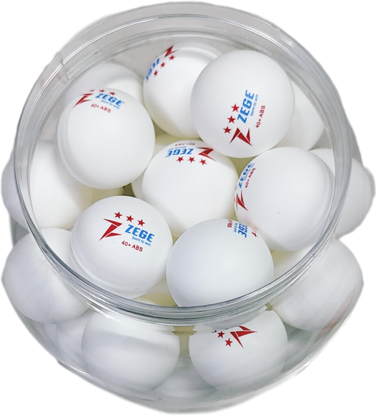 HOPE KART Professional Table Tennis Balls for Ping Pong tt Balls 3 Star 40+ ABS Polymer for Kids Adult, 40 mm Dia, Round, White (50)