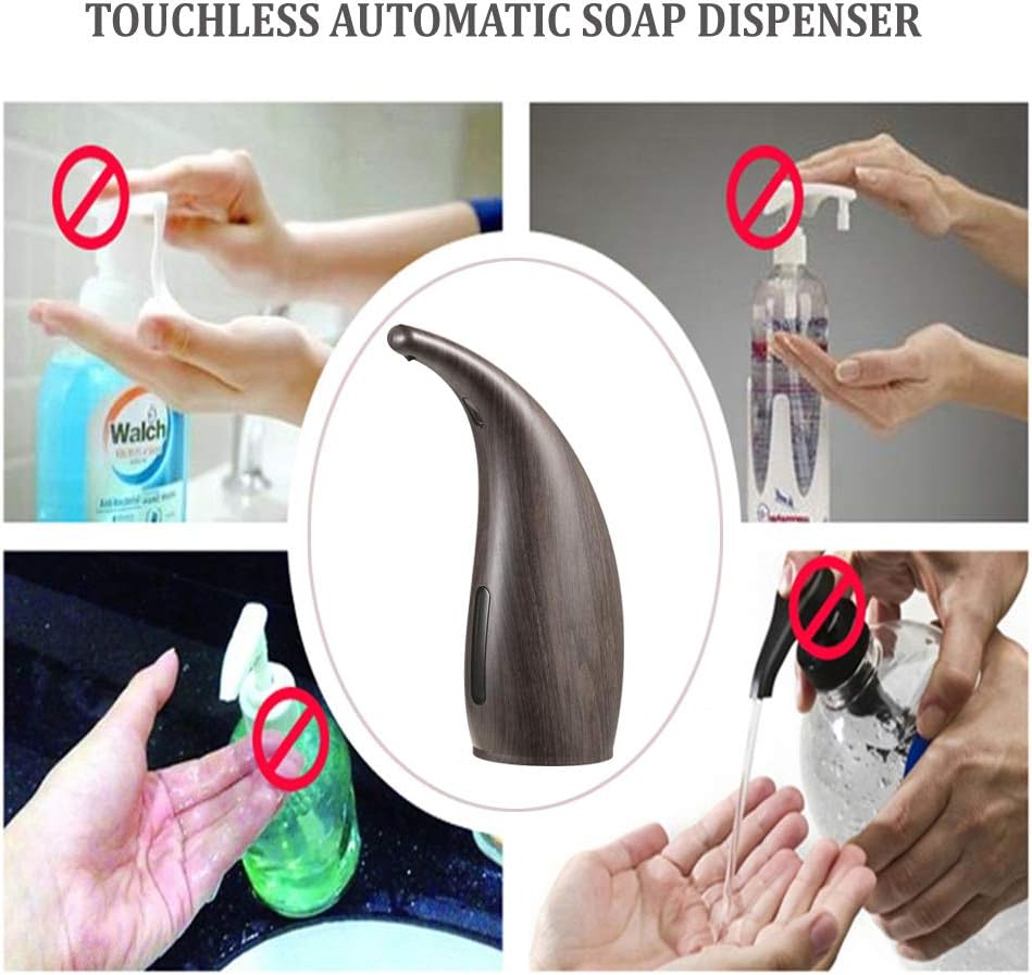 QOSDA Automatic Soap Dispenser, 10.15OZ /300ML Auto Touchless Soap Dispenser with Infrared Motion Sensor, Waterproof Liquid Hands-Free Electric Auto Soap Dispenser for Kitchen